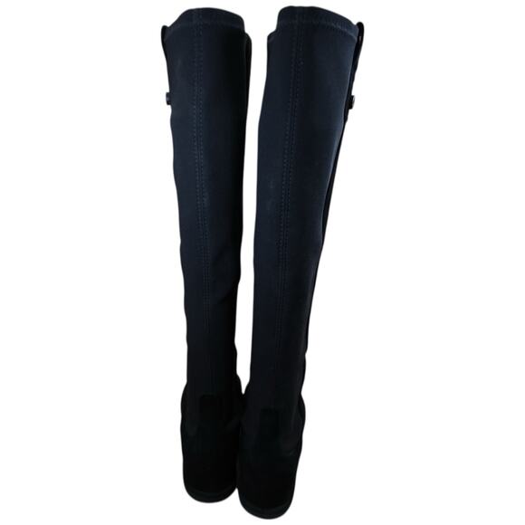 Stuart Weitzman Rambling Suede Mid-Calf Boots In Black Size 8 - Picture 10 of 16